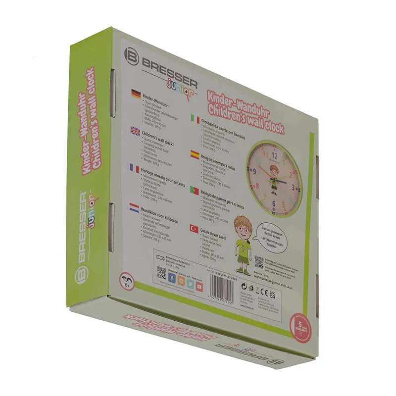 Horloge murale enfant Vert - 6+-4