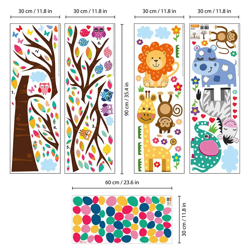 Stickers - Zoo heureux et petits pois-3