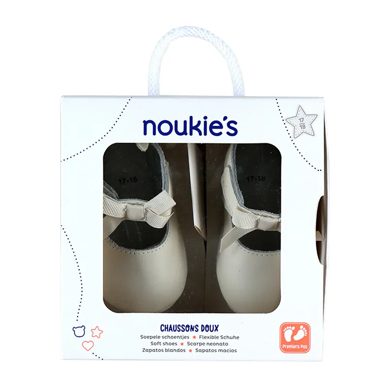 Chaussons cuir Classique - Blanc-4