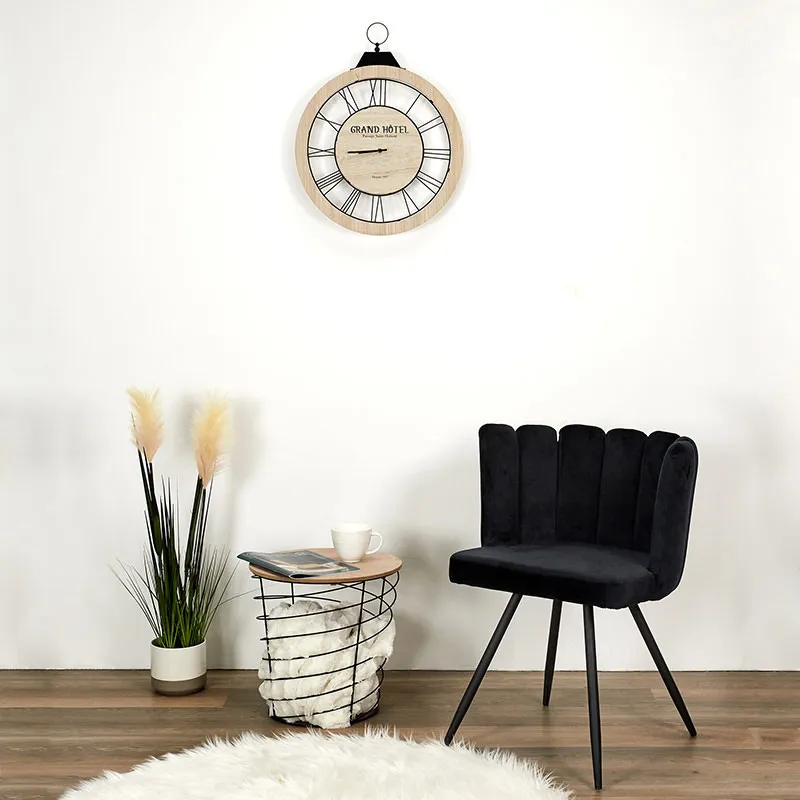 2 Chaises velours Ariel Noir - 59.5x47.5x79cm-5