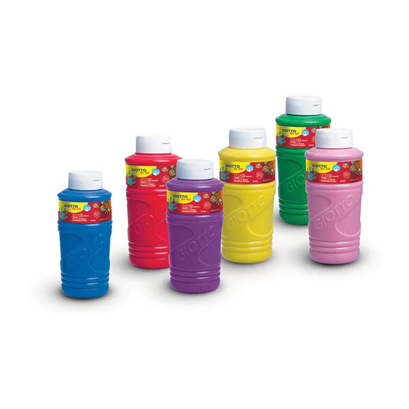 6 Flacons de gouache au doigt Be-bè Arc-en-ciel - 4,5L-0