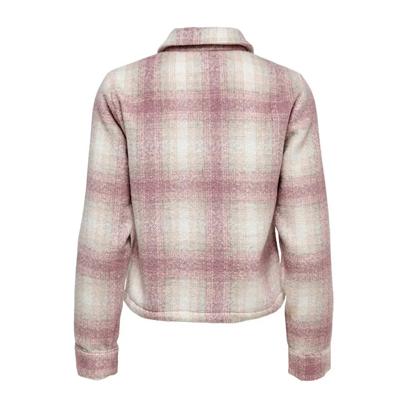 Veste à carreaux Lou - Rose/Marron | Pumice Stone Rose Brown-2