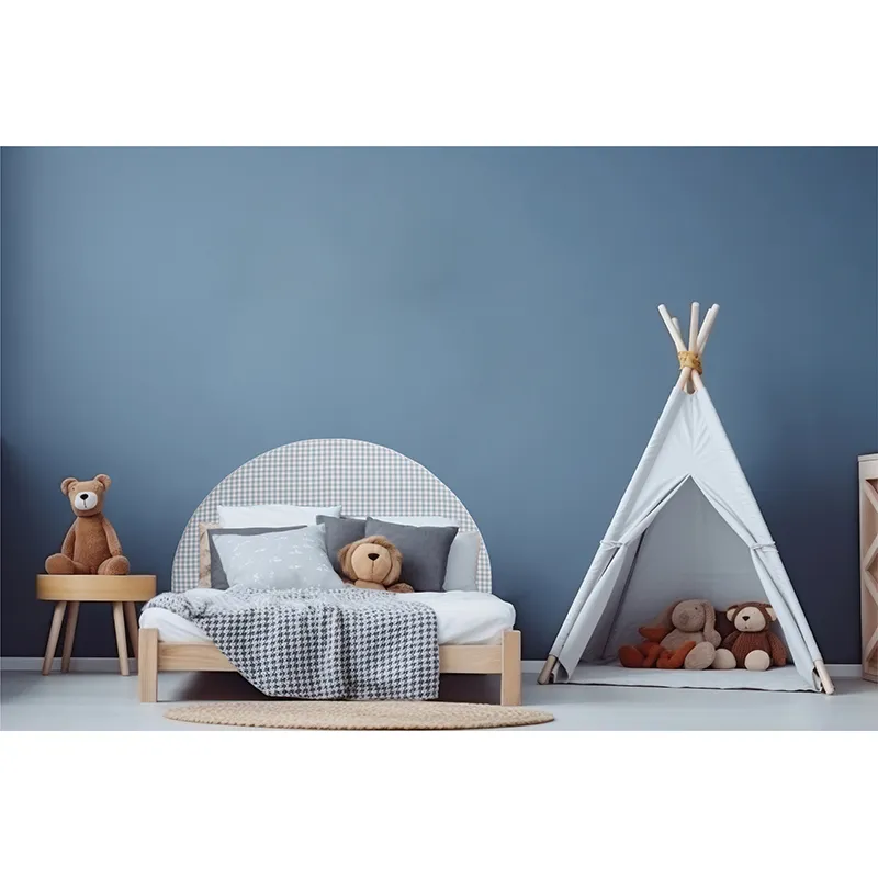 Tête de lit Vichy Turquoise - 101x8x101cm-1
