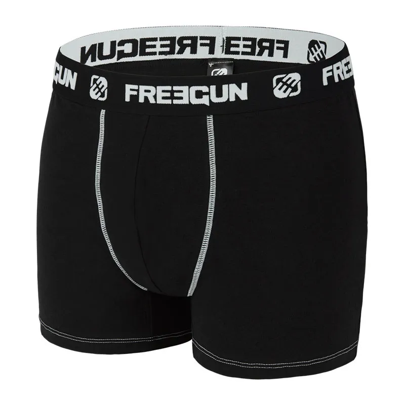 6 Boxers Garçon Basic Freegun - Noir/Rouge/Bleu/Blanc-2