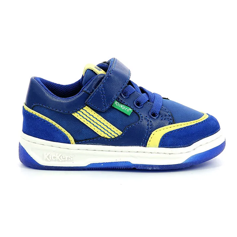 Sneakers basses scratchs Kouic - Bleu/Marine/Jaune-1
