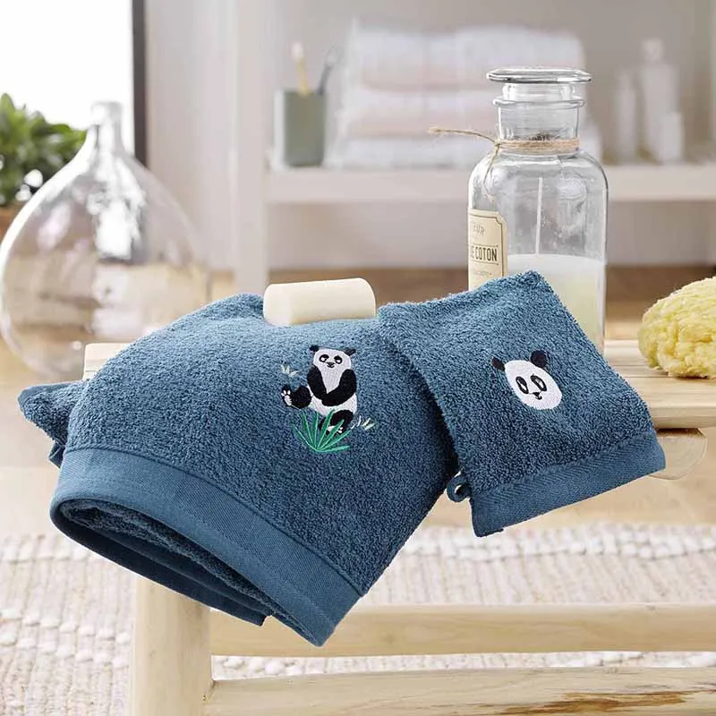 Gant + Drap de Douche Petit Panda - 70x130cm-0