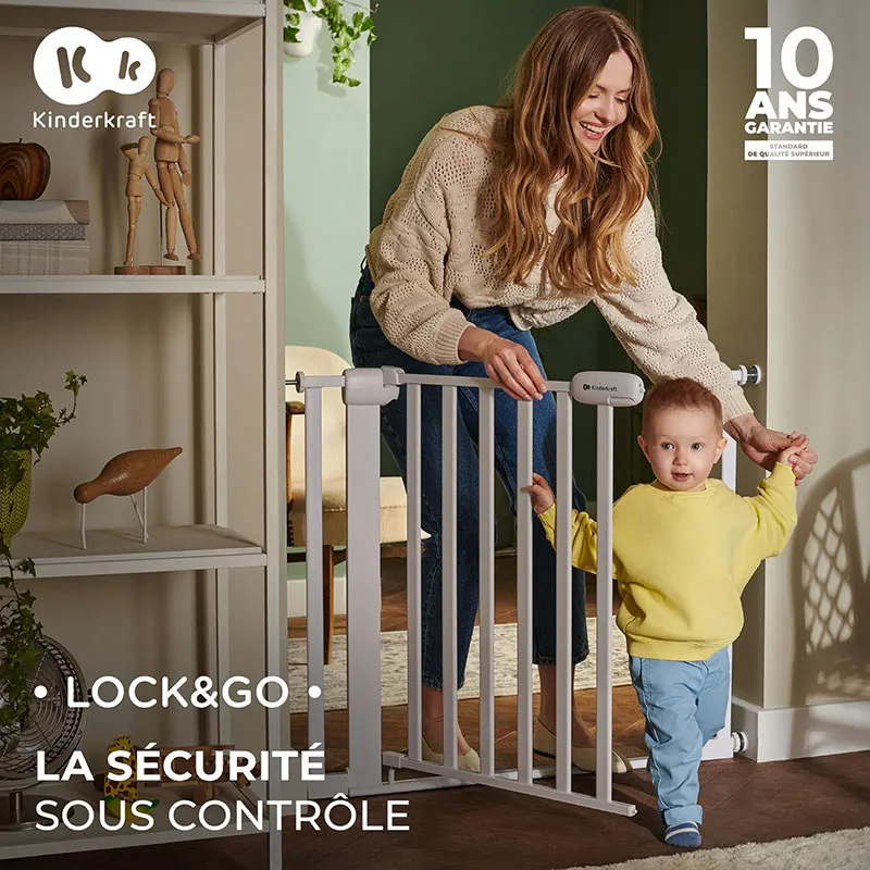 Barrière de sécurité Lock&Go Blanc - 75-103cm-3