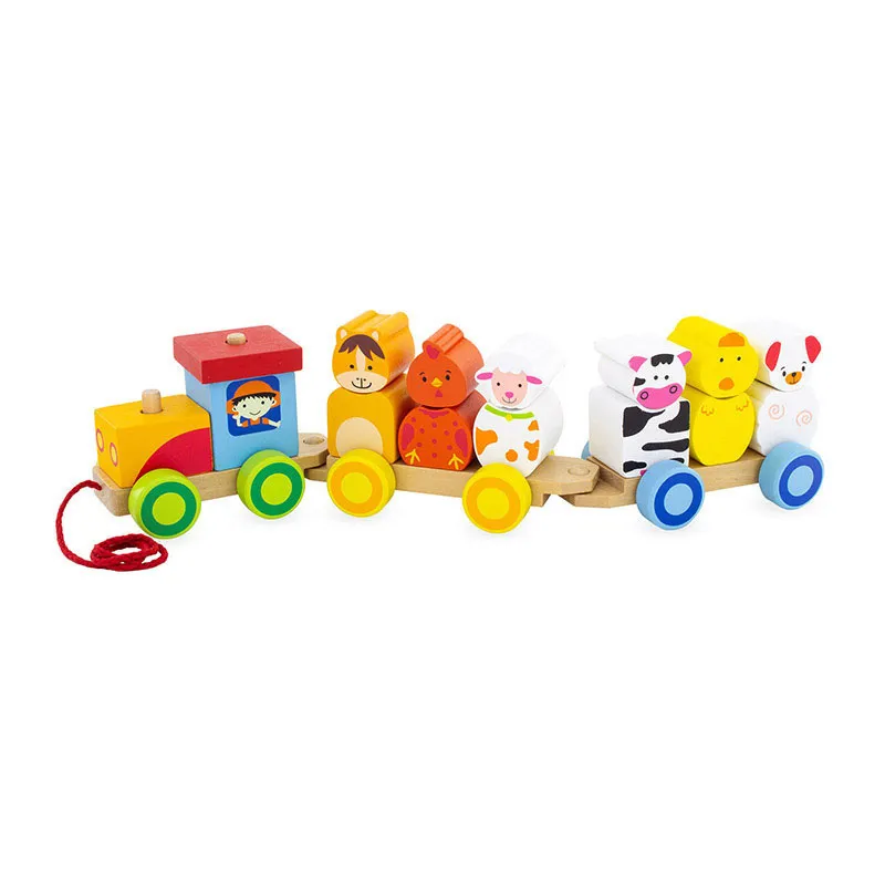 Petit train des Animaux à tirer - 12m+-0