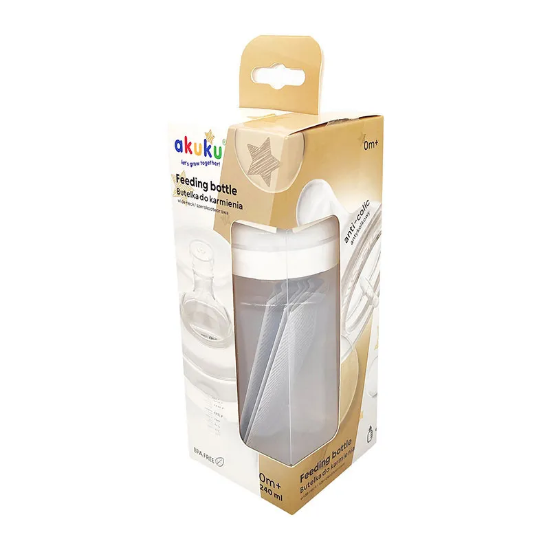 Biberon col large anti-colique 240 ml Blanc - 0m+-4