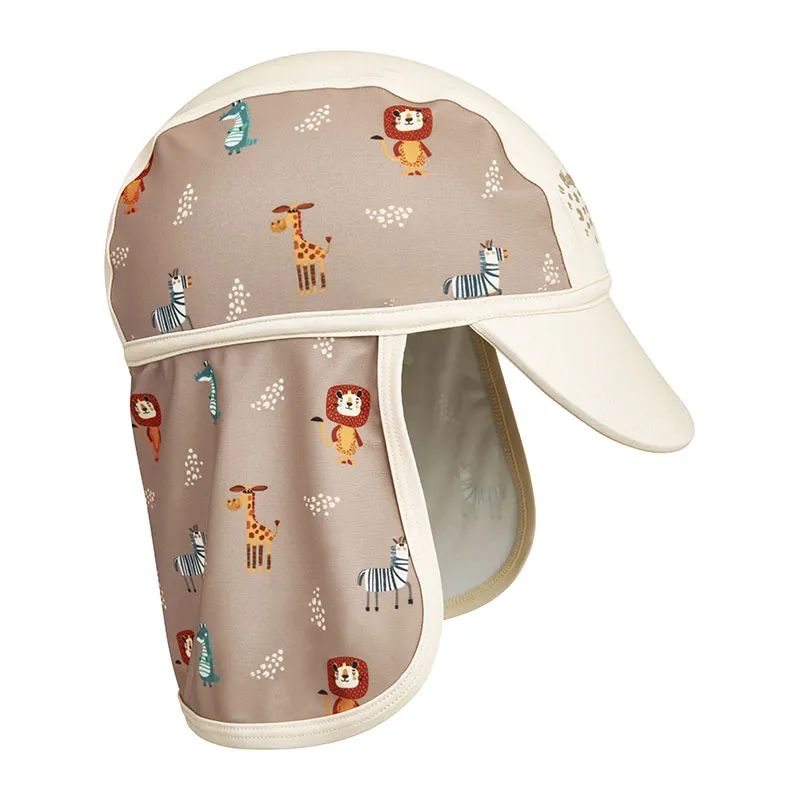 Casquette longue Anti-UV - Wild Animals brown-3