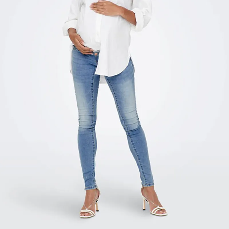 Jean de grossesse Skinny Wauw Only - Bleu denim-0