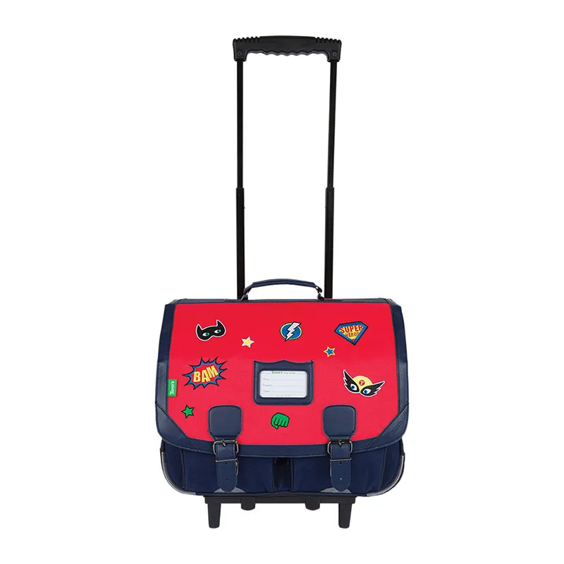 Trolley 41 cm Tristan - Bleu/Rouge-0