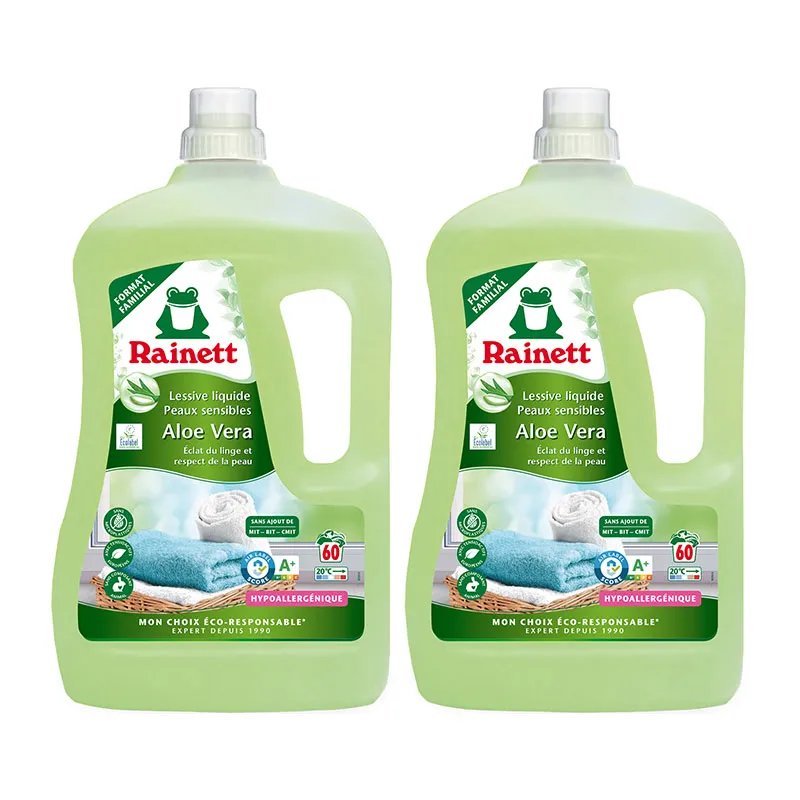 2 Lessives liquides Aloe Vera Format Familial - 120 lavages-0