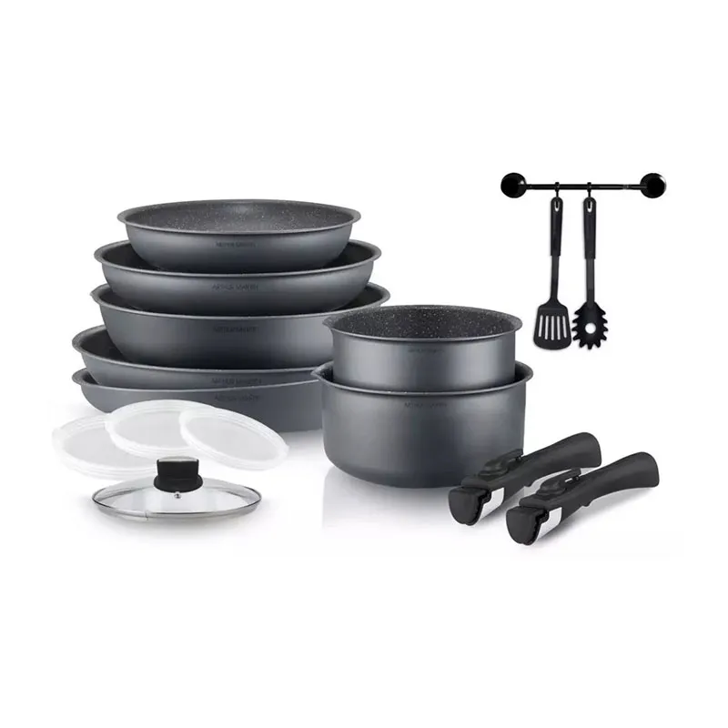 Batterie de cuisine Arthur Martin Alu. Tous feux - 15pcs-0