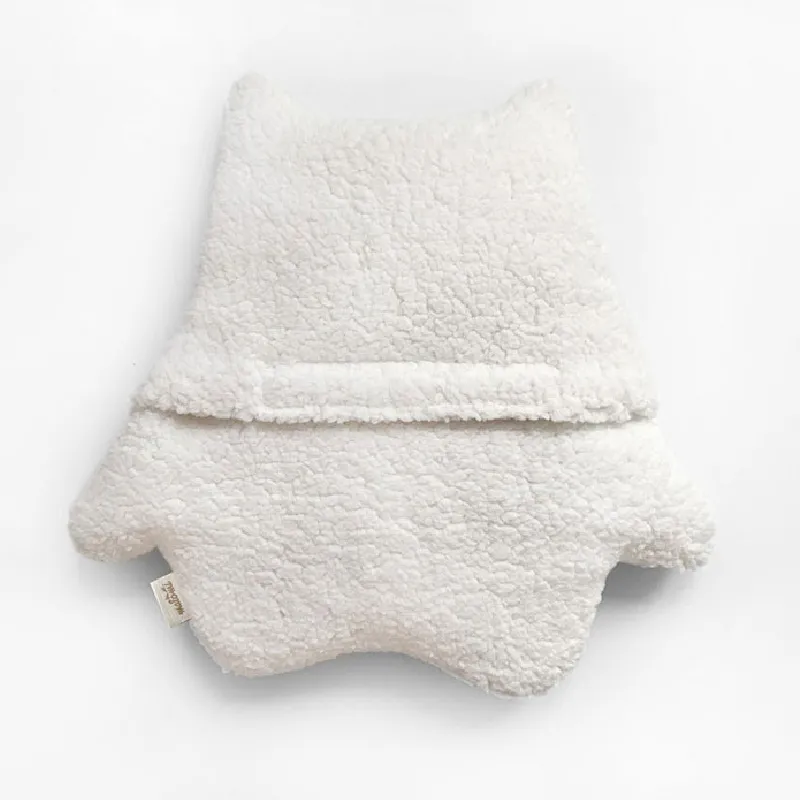 Peluche bouillotte Chaton Camel - 33x31x5cm-2