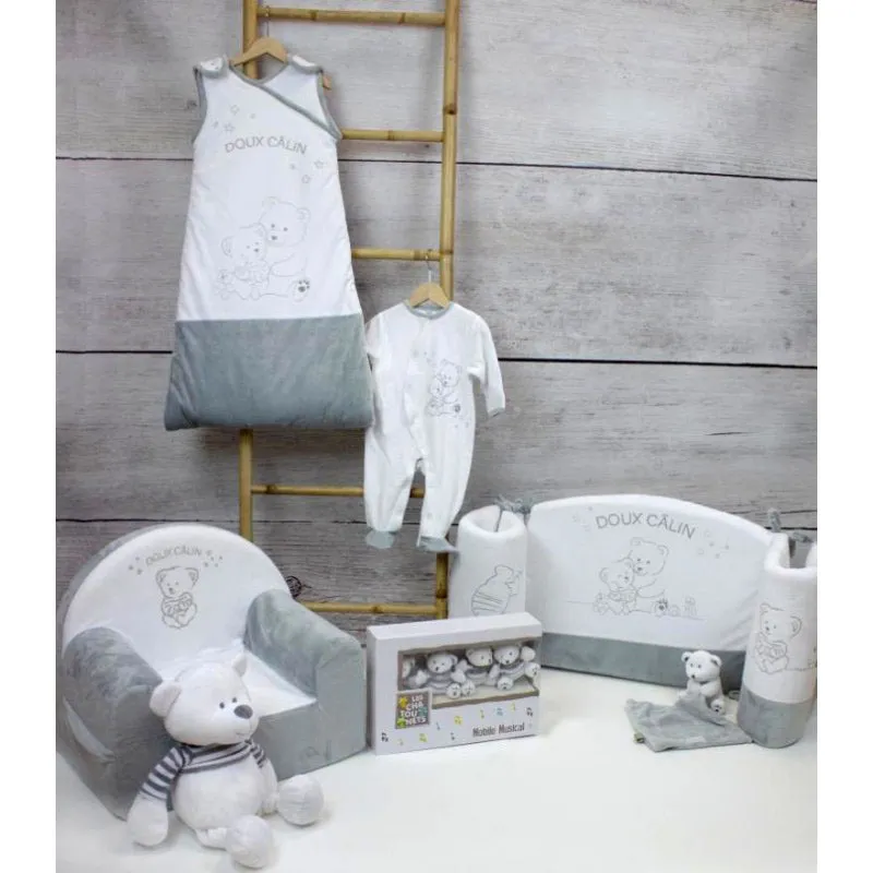 Matelas à Langer + Housse Ours Chic - 70x50cm-1