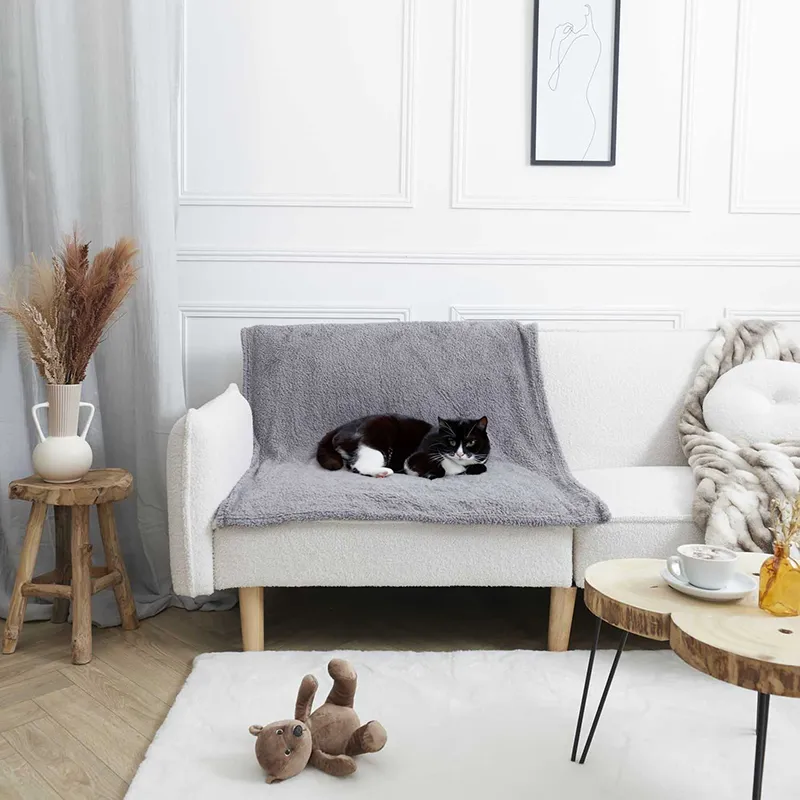 Couverture Animaux Gris - 100x120cm-3