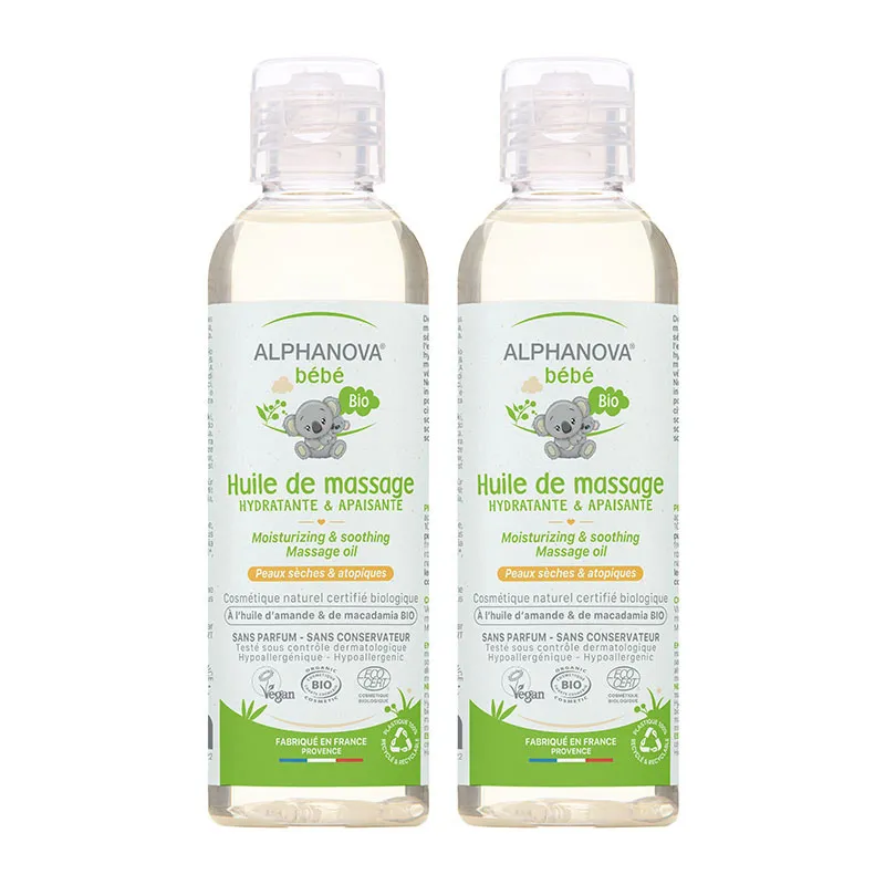 2 Huiles de massage Bébé BIO - 2x100ml-0