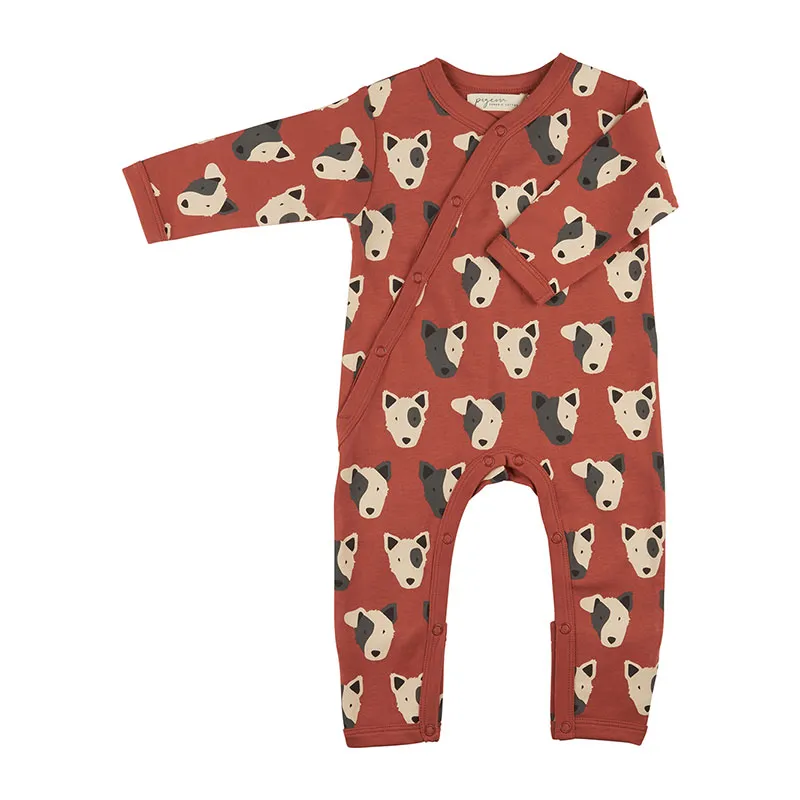 Pyjama kimono en coton BIO Dog Orange - Pigeon-0
