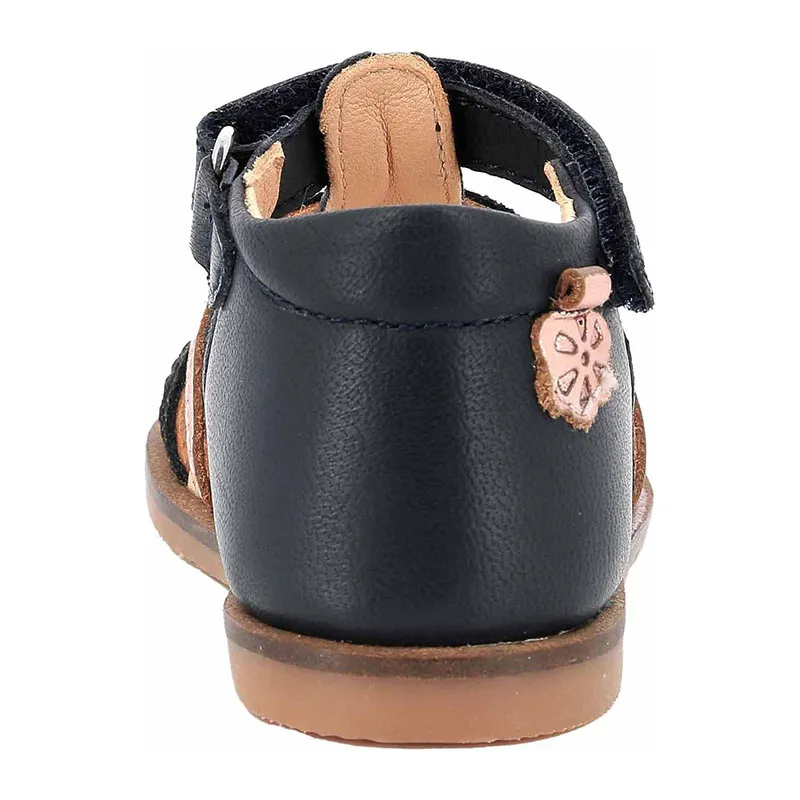 Sandales Bébé Nime Cuir - Marine/Leo-3