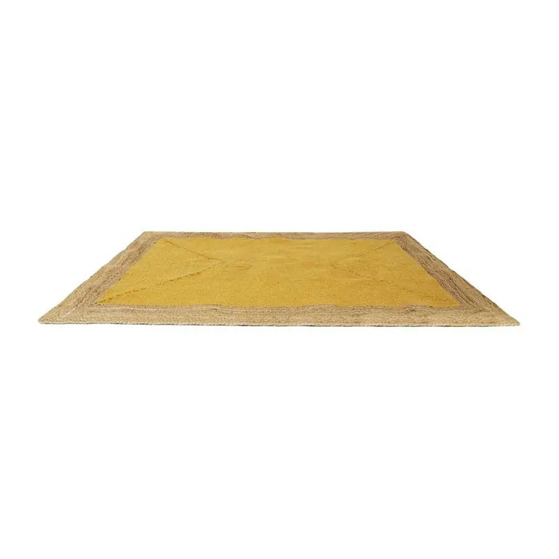 Tapis Jute Coton Moutarde - 120x170cm-2