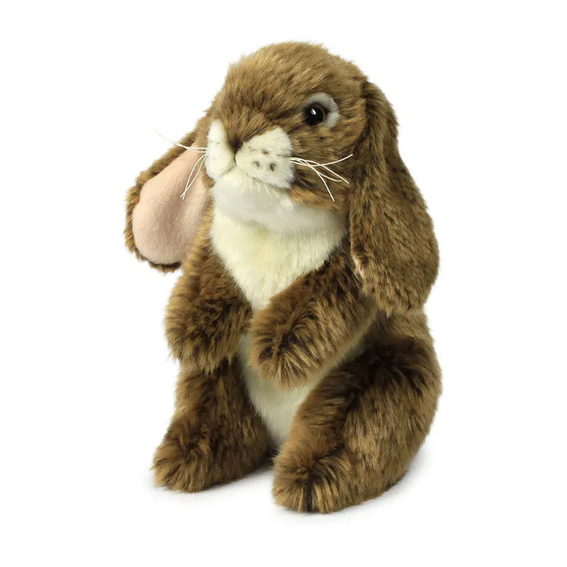 Peluche Lapin debout Marron - 18cm-0