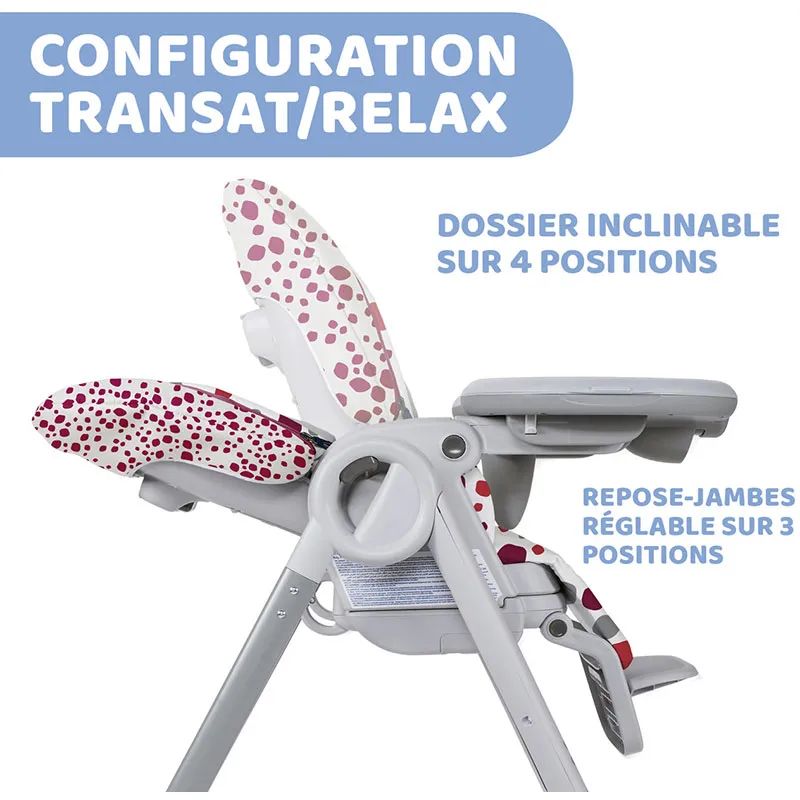 Chaise haute Polly Progres5 Cherry - 0m+-2