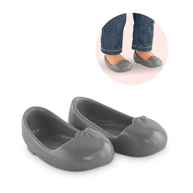 Ballerines grises - Poupée 36cm-0