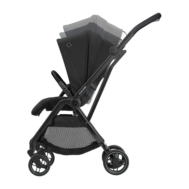 Trio Poussette Compacte Leona + Cosi Cabriofix + Nacelle Oria + Base Isofix + Adaptateurs Noir - 0m+-5