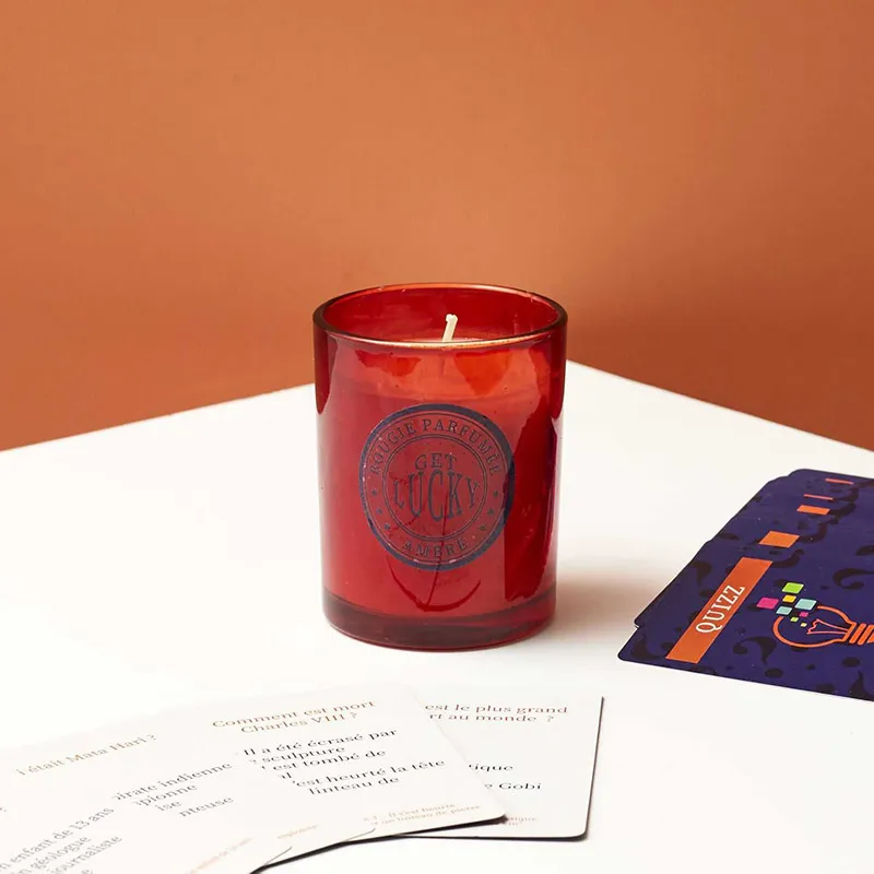 Bougie parfumée + Jeu de Quiz musical 17,7x6,7x12,8cm-4