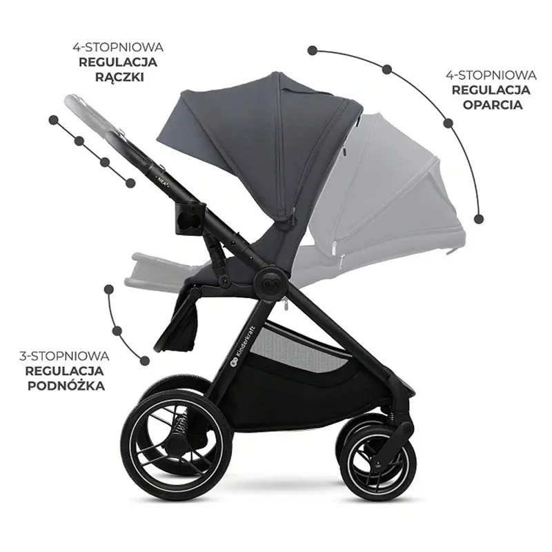 Poussette Compacte 2en1 Nea 2 Gris foncé - 0m+-11