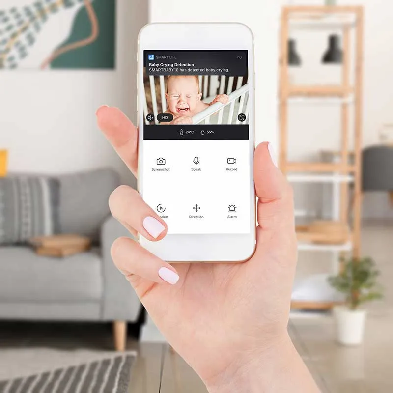 Babyphone SmartBaby10BK Wi-Fi Caméra Noir-18
