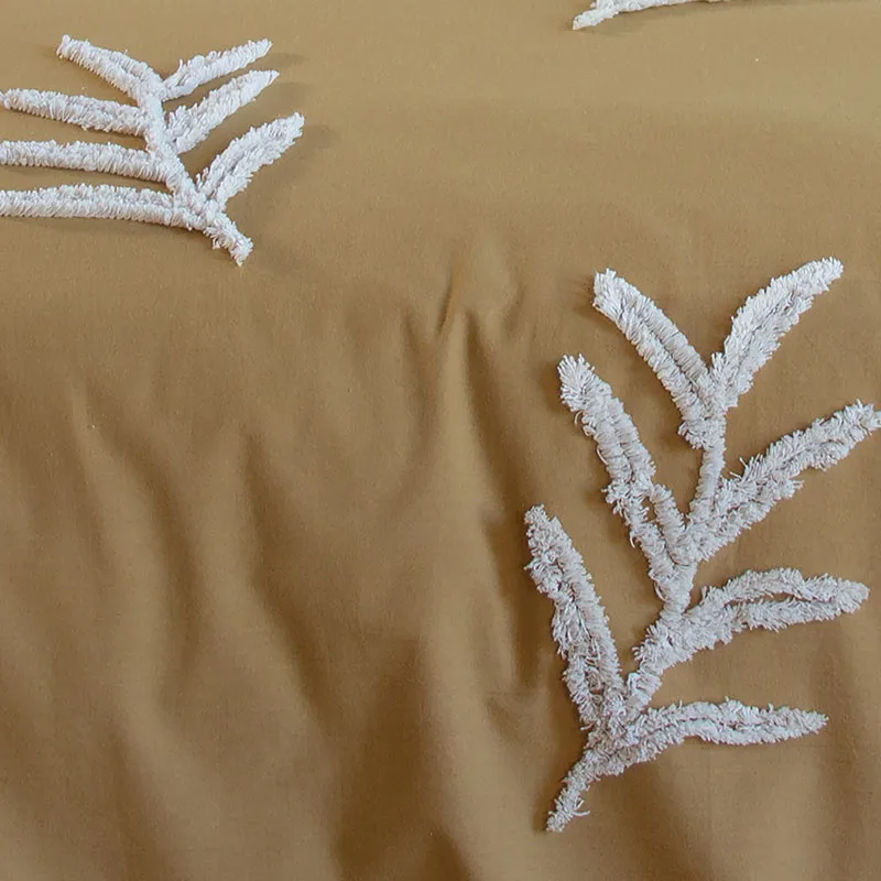 Parure 3pcs Coton lavé Feuillu-3