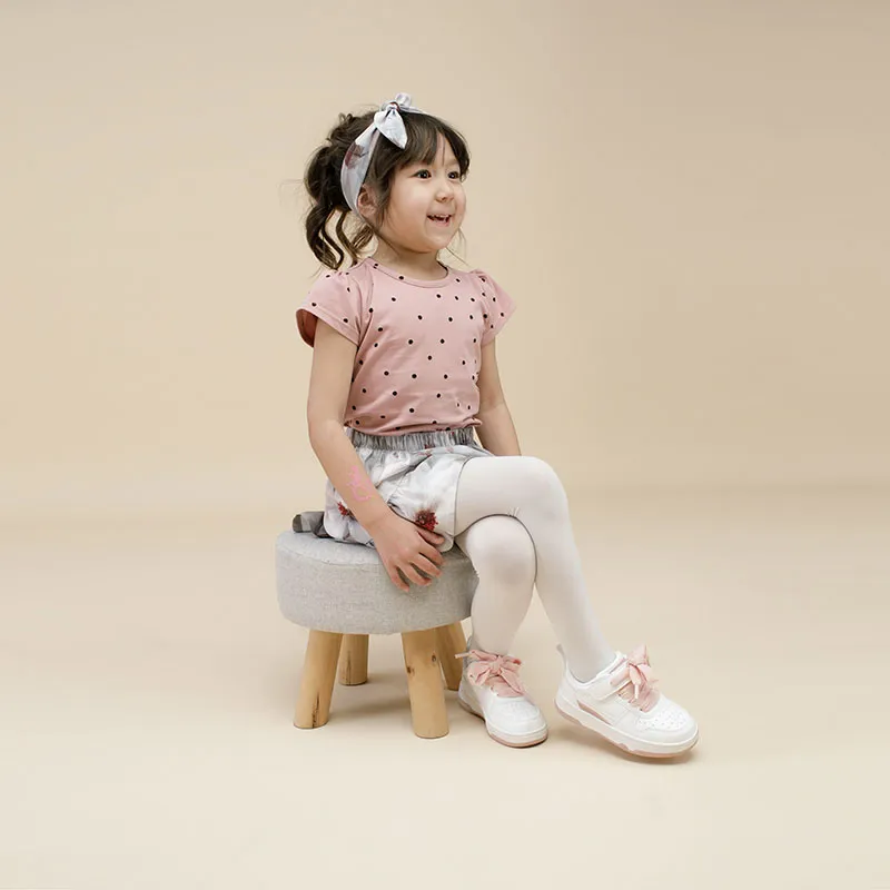 T-shirt MC Pois - Rose/Noir-2
