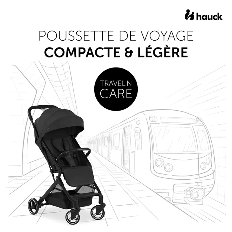 Poussette Compacte Travel N Care + Pare-soleil + Liner Mickey Mouse Noir - 0m+-4