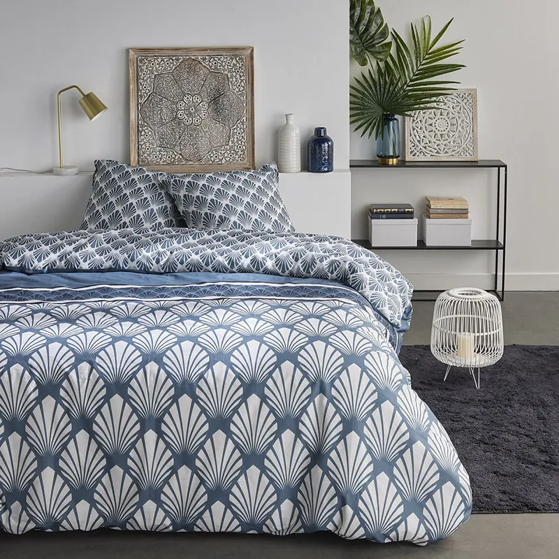 H. de Couette Coton Sunshine Graphique Bleu-0
