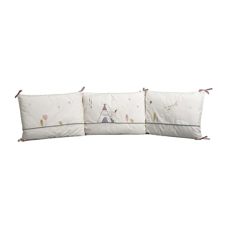 Tour de lit Timouki Blanc/Beige - 140x70cm-0