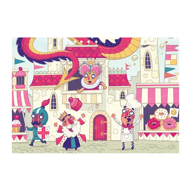 2 Puzzles 24pcs Puzzle & Play Royaume des donuts - 4+-1