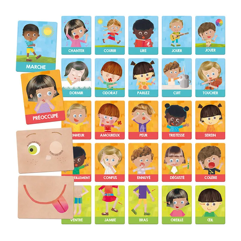 Cartes à associer Montessori Émotions & Actions 36pcs - 12m+-1