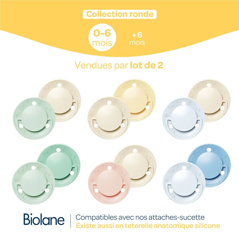Tétines rondes - Originale - Jaune/Beige-7