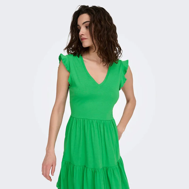 Robe courte May - Vert | Kelly Green-5