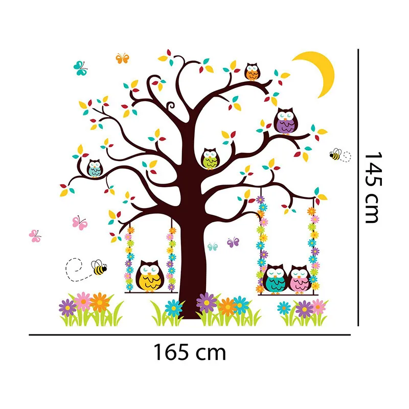 Stickers - Arbre Hibou-2
