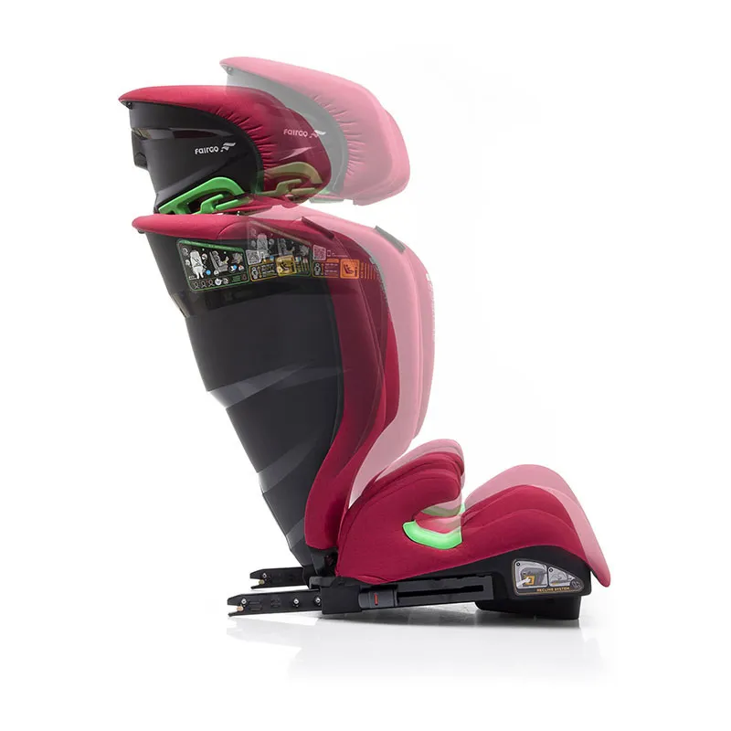 Siège-auto I-SIZE/ISOFIX Raga Fix 100-150cm - Rouge chiné-8