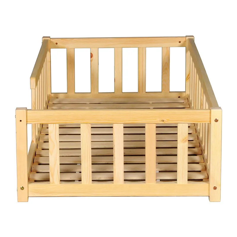 Lit Nino avec barrière + Sommier Naturel Bébé-2