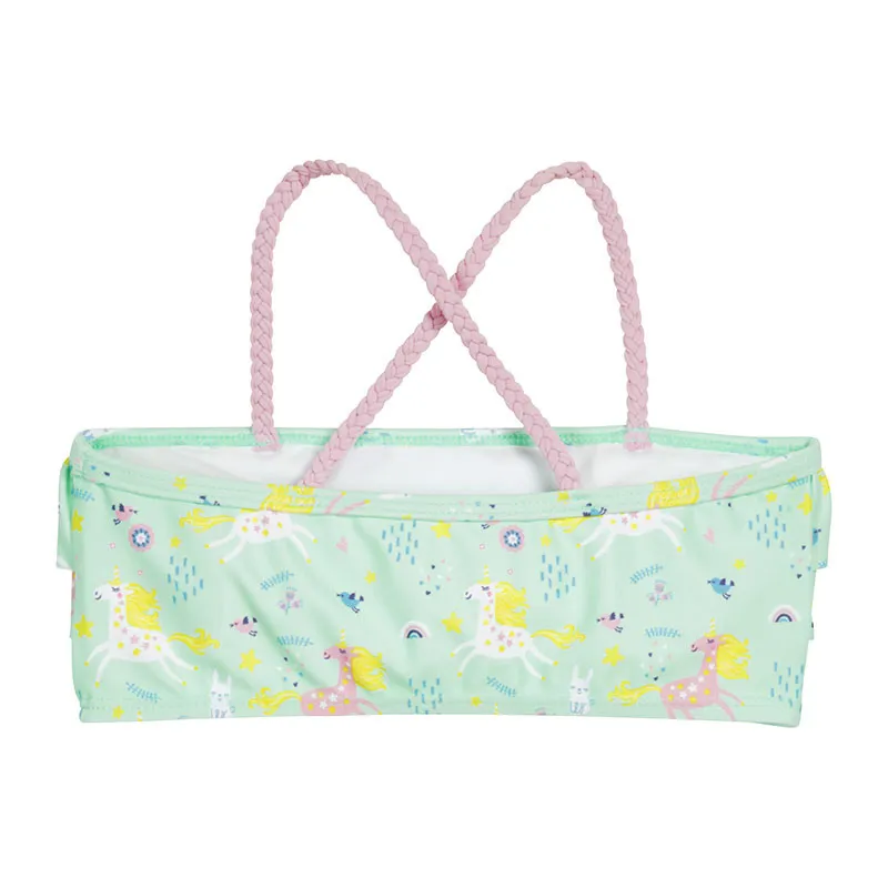 Maillot de bain 2pcs Anti-UV - Licorne Vert Pastel-3