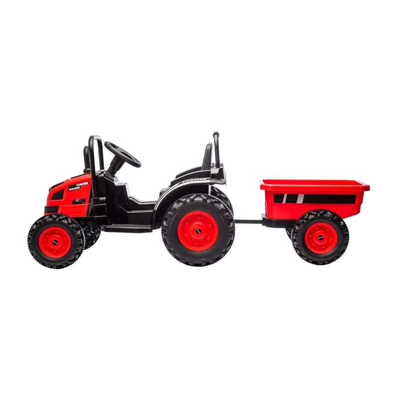 Tracteur à batterie avec remorque Farmer Rouge - 36m+-4