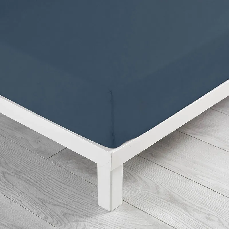 Drap-housse Coton Lina Bonnet 30cm Bleu nuit-0
