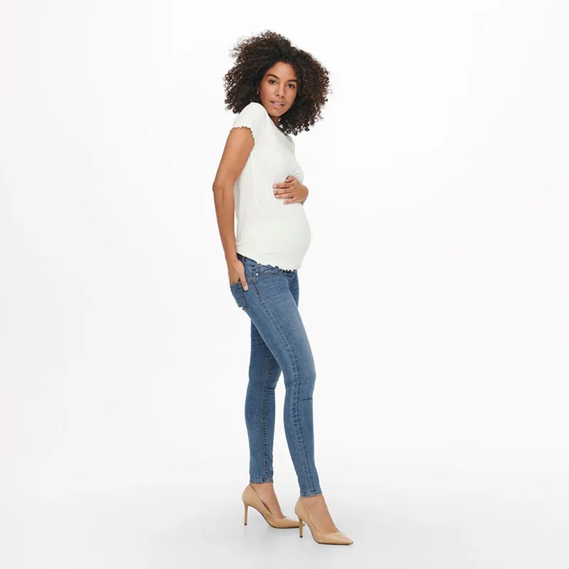 Jeans de grossesse Olmiris - Bleu clair-4