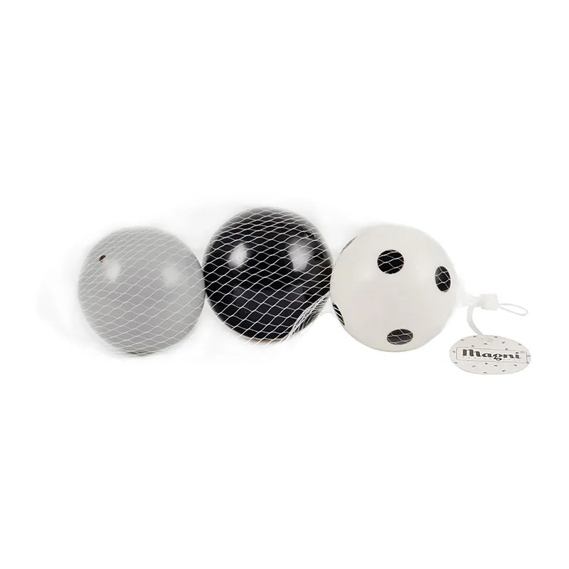 Balle colorées Noir/Blanc 3pcs - 36m+-1