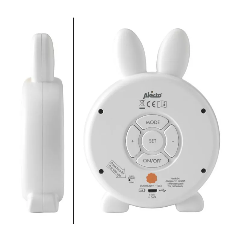 Réveil Pédagogique et Veilleuse Lapin - Blanc-4